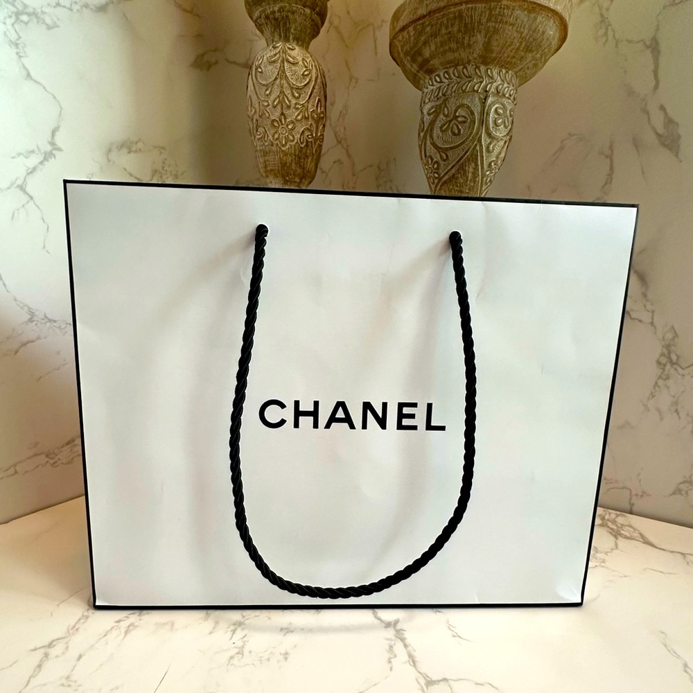 Chanel Bag White with Black Interior